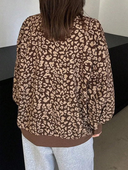 Leopard Half-Zip Pullover