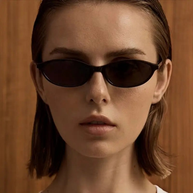 Retro oval sunglasses lifestyle product photo