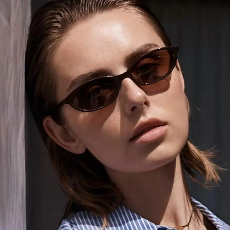 Retro oval sunglasses lifestyle product photo