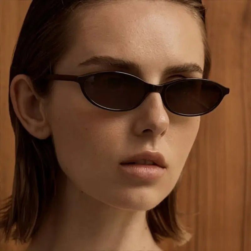 Retro oval sunglasses lifestyle product photo