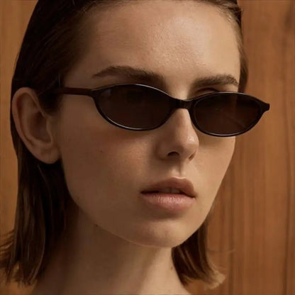 Retro oval sunglasses lifestyle product photo